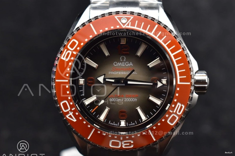 Edition Dial TF Ultra on A2824 Deep Seamaster Orange Gray Bezel SS Bracelet Ceramic 6000M Best 1:1 SS 1219